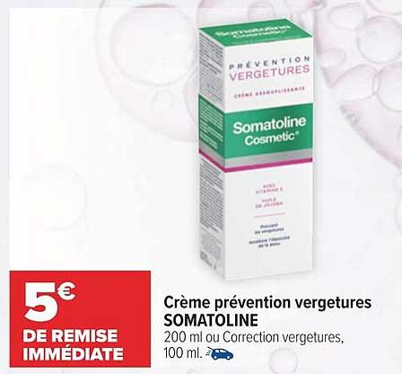 crème prévention vergetures somatoline