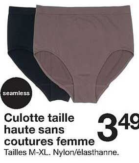 culotte taille haute sans coutures femme