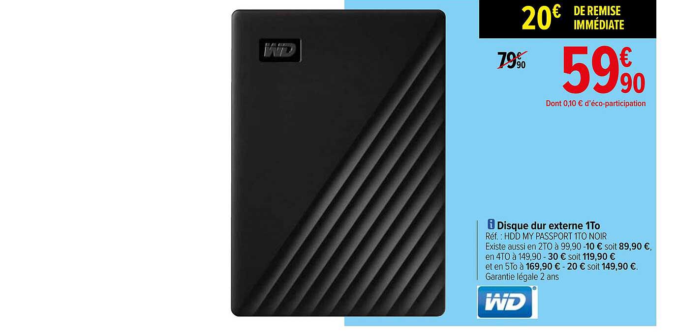 disque dur externe 1To wd