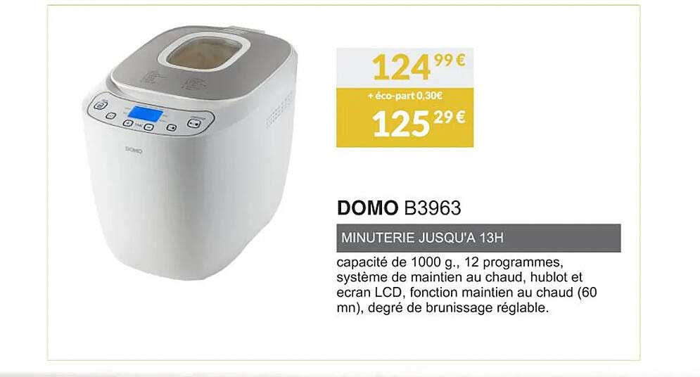 domo b3963 minuterie jusqu'à 13h