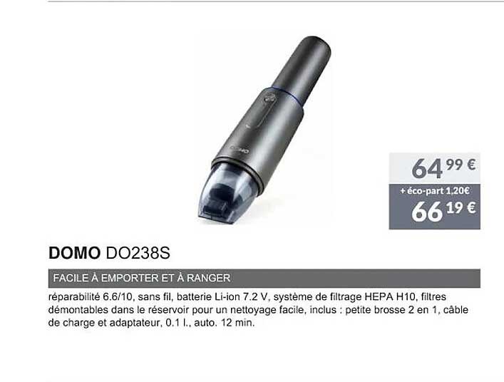 domo do238s facile à emporter et à ranger