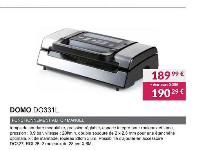 domo do331l fonctionnement auto-manuel