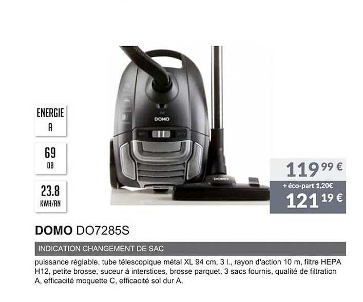 Domo Do7285s Indication Changement De Sac