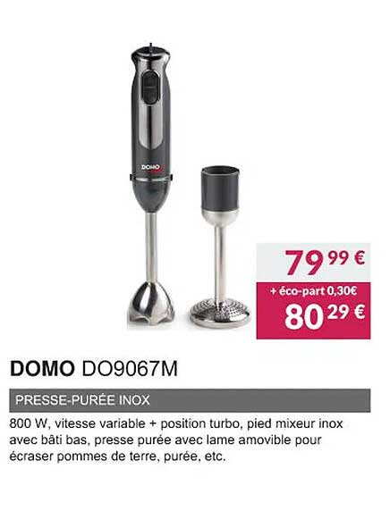 domo do9067m presse-purée inox