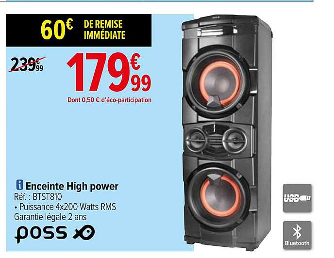 enceinte high power poss