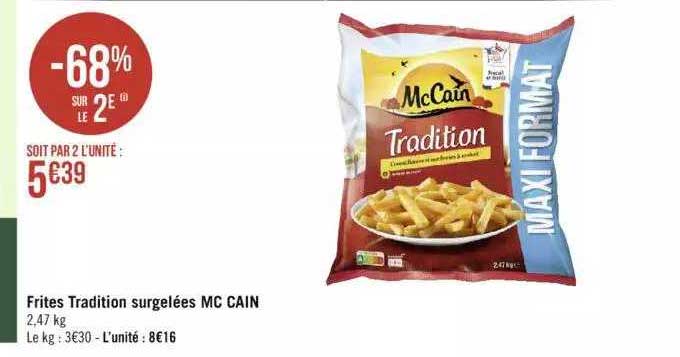 frites tradition surgelées mc cain