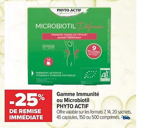 gamme immunité ou microbiotil phyto actif