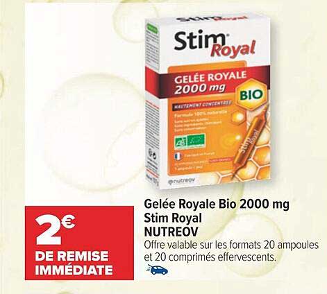 gelée royale bio 2000 mg stim royal nutreov