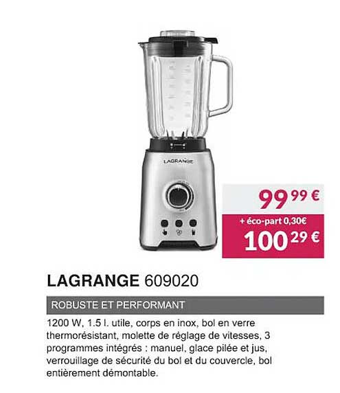 Lagrange 609020 Robuste Et Performant