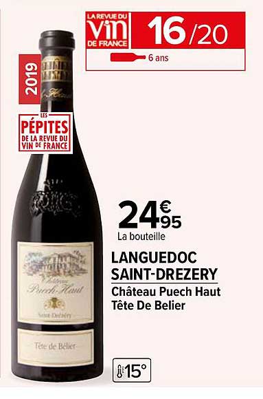 languedoc saint-drezery château puech haut tête de belier