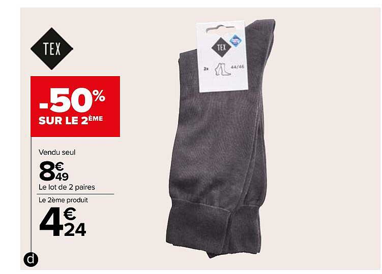 Le Lot De 2 Paires Tex