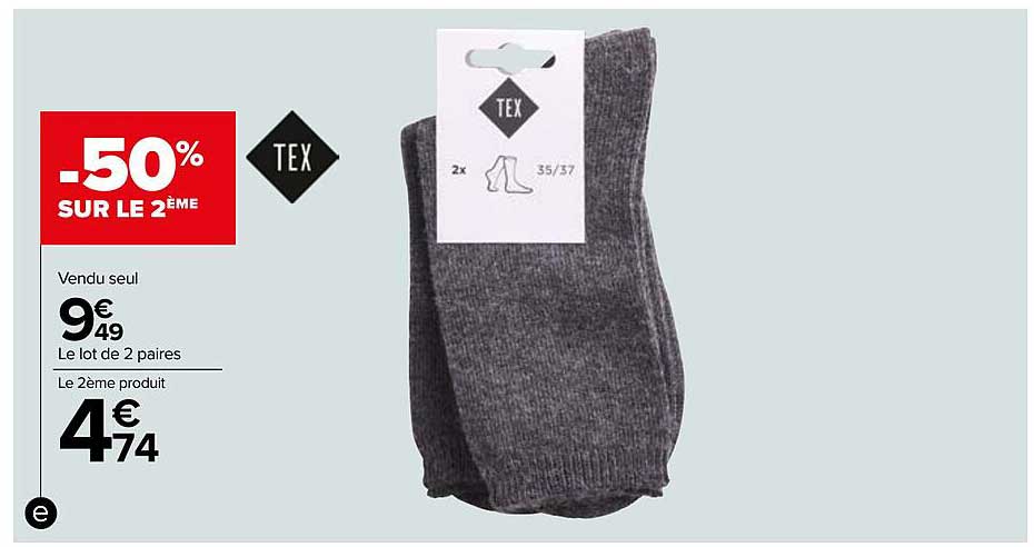 Le Lot De 2 Paires Tex