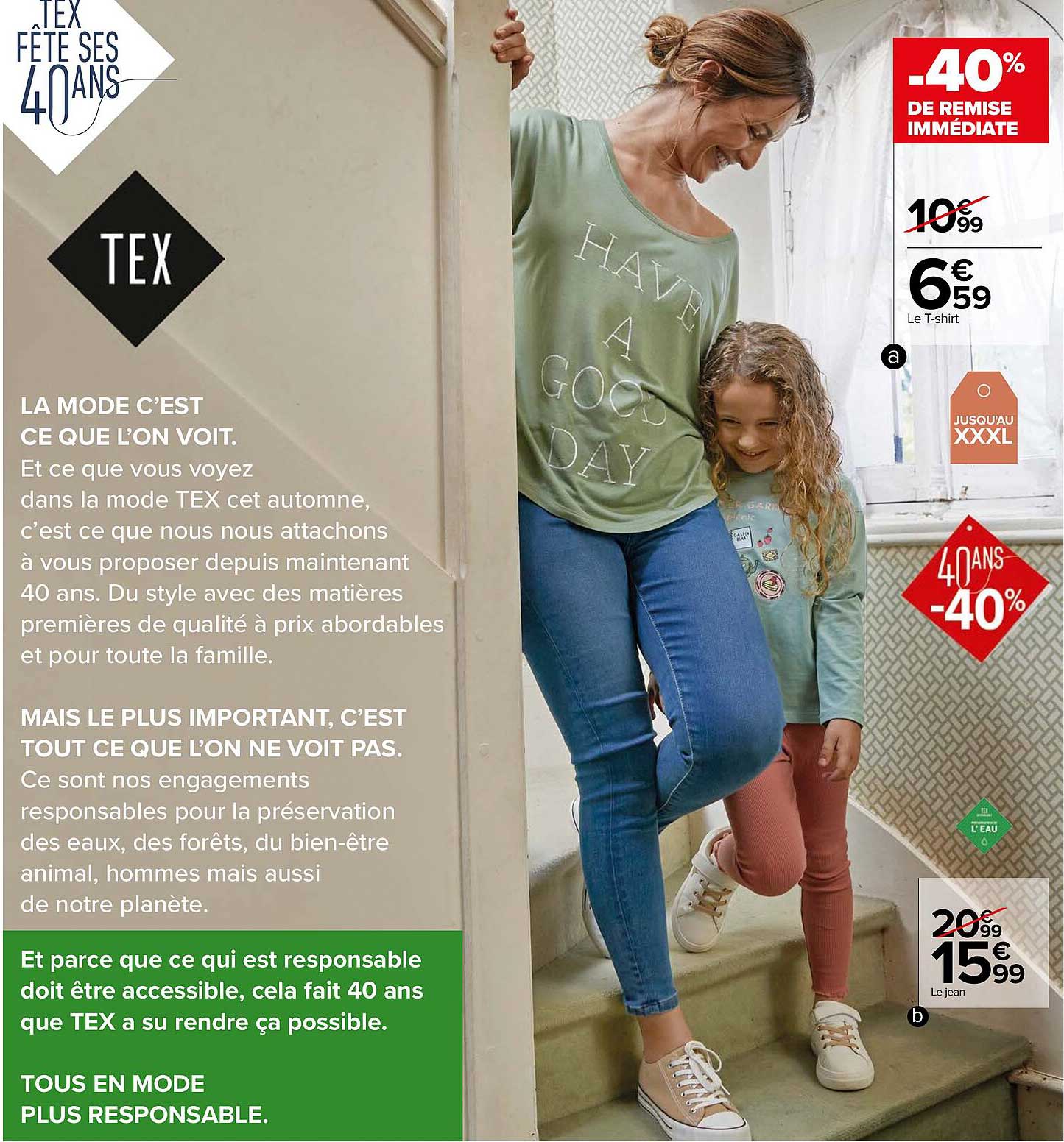 le t-shirt, le jean tex