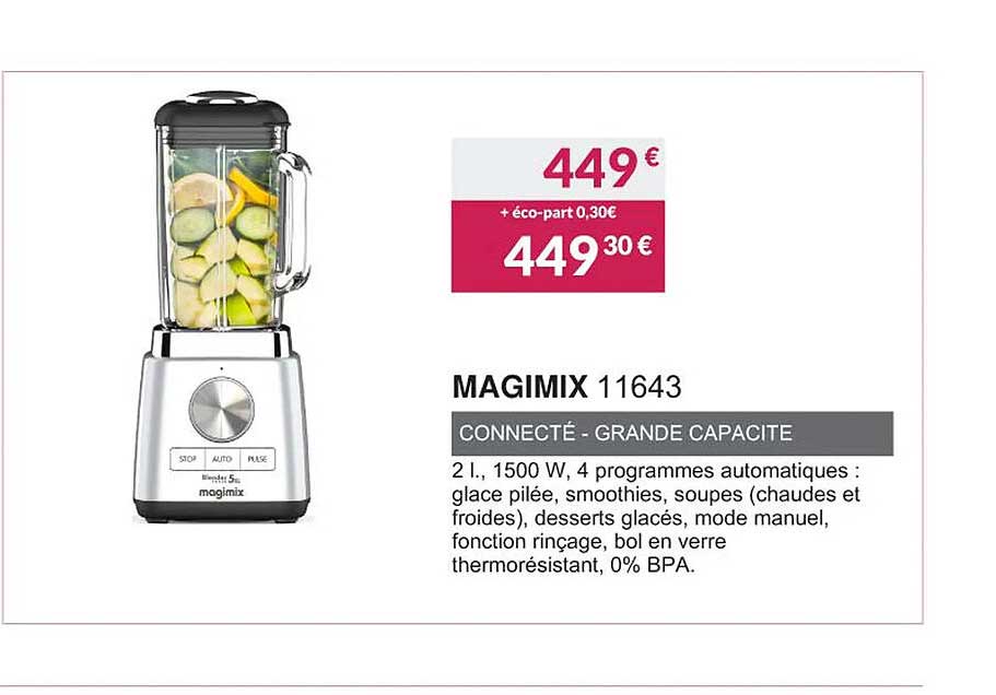 magimix 11643 connecté - grande capacité