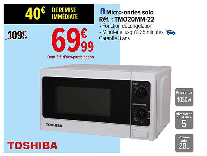 micro-ondes solo toshiba