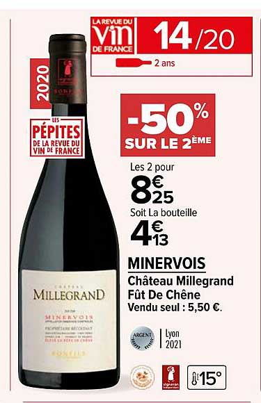 minervois château millegrand fût de chêne 2020