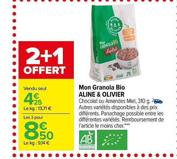 mon granola bio aline & olivier