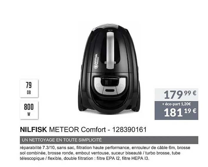 nilfisk meteor comfort - 128390161 un nettoyage en toute simplicité
