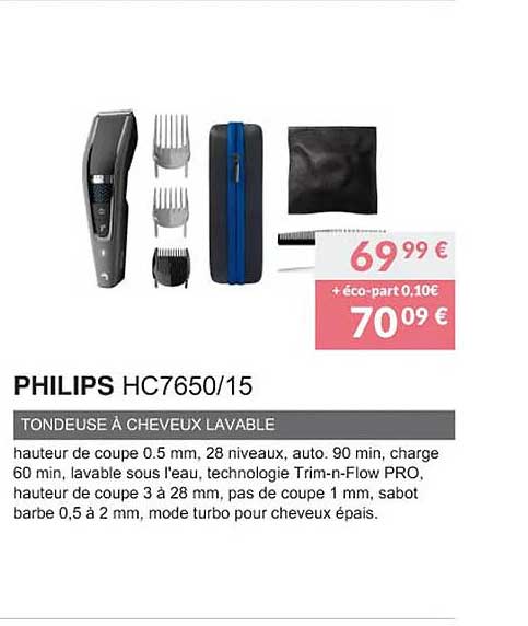 Philips Hc9650-15 Tondeuse à Cheveux Lavable
