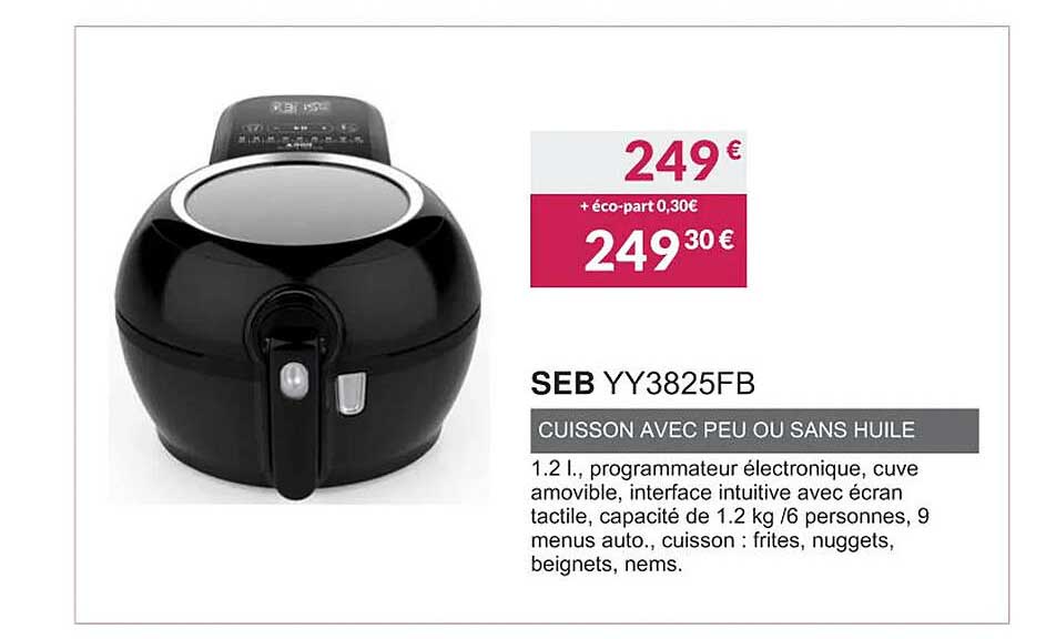 seb yy3825fb cuisson avec peu ou sans huile