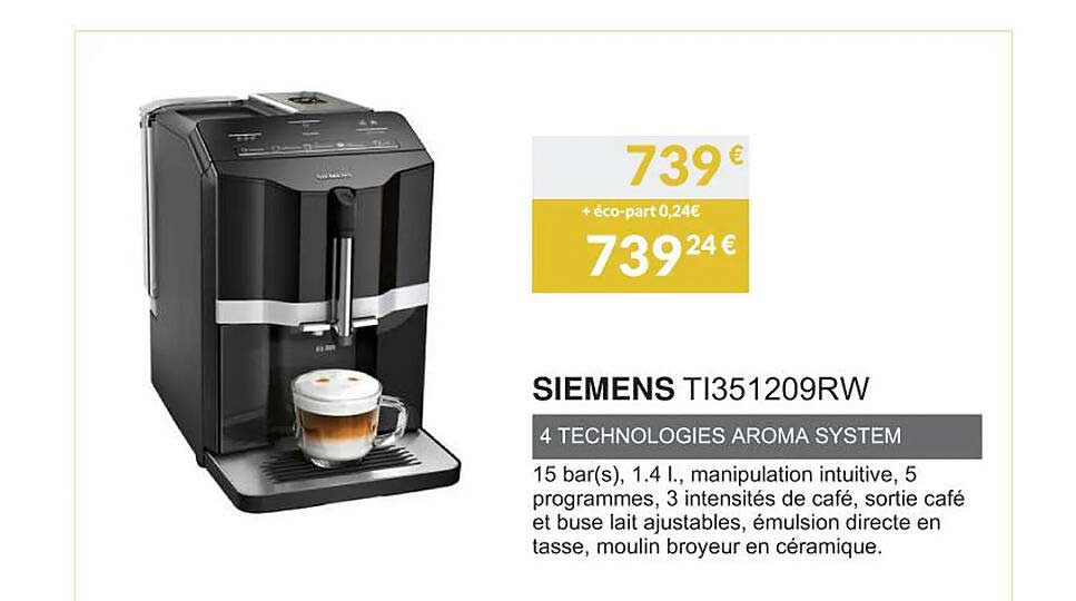 siemens ti351209rw 4 technologies aroma system