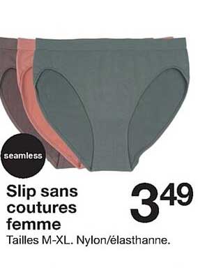 slip sans coutures femme