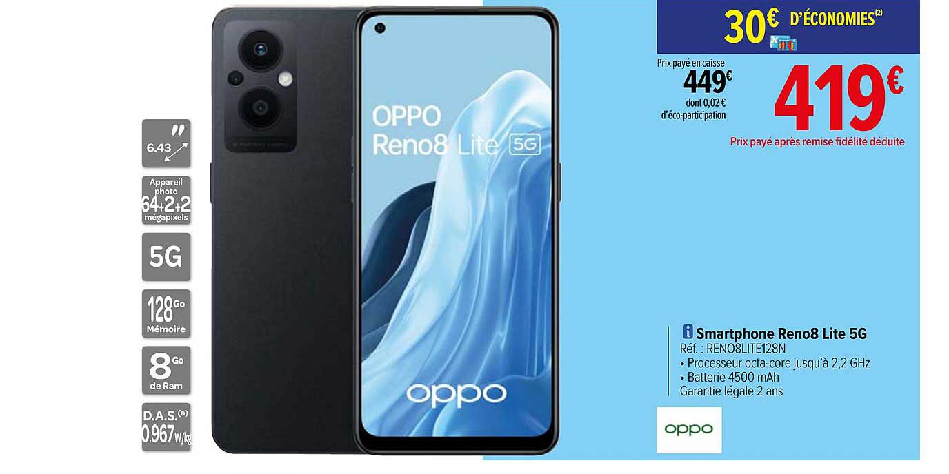 Smartphone Reno8 Lite 5g Oppo