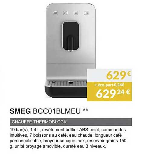Smeg Bcc01blmeu Chauffe Thermoblock