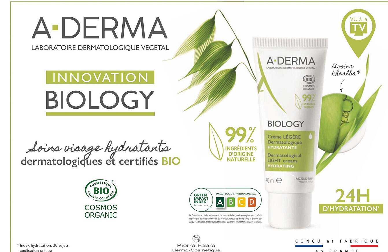 soins visage hydratante innovation biology