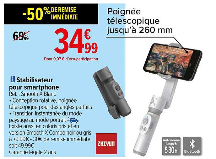 stabilisateur pour smartphone zhiyun