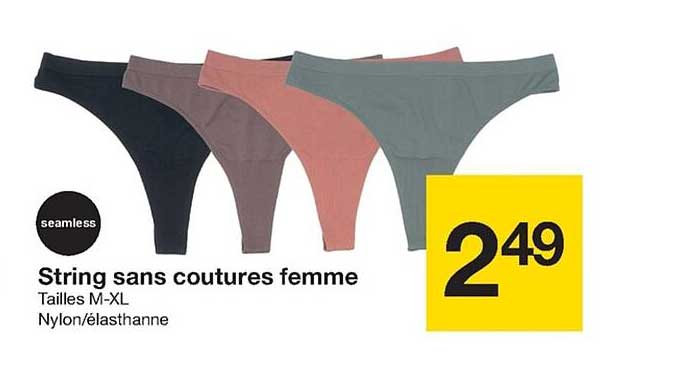 string sans coutures femme