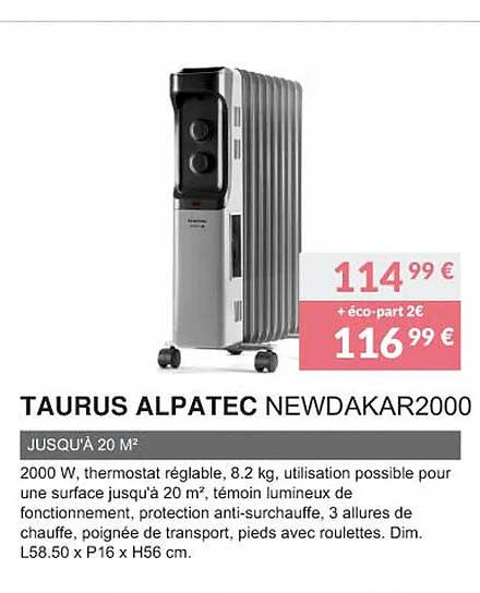 taurus alpatec newdakar2000 jusqu'à 20 m²