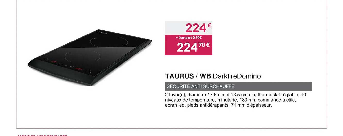 taurus-wb darkfire domino sécurité anti surchauffe
