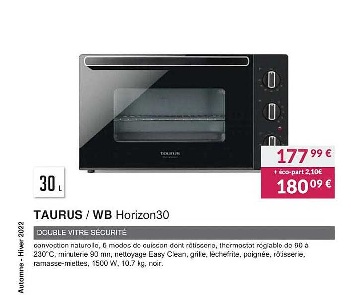 taurus-wb horizon30 double vitre sécurité