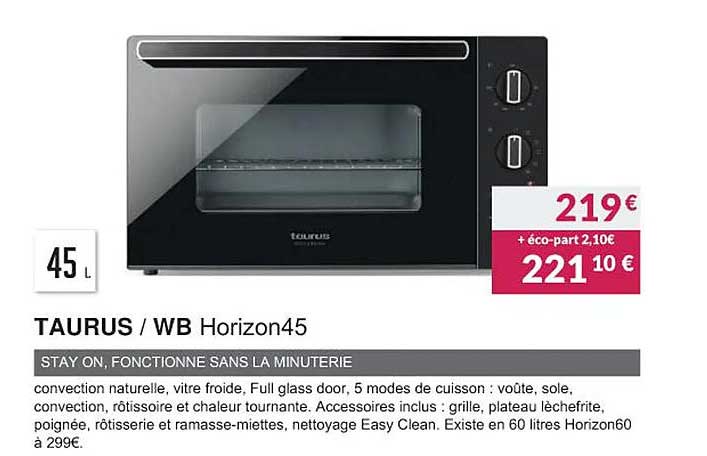 taurus-wb horizon45 stay on, fonctionne sans la minuterie