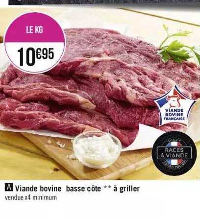 viande bovine basse côte**à griller
