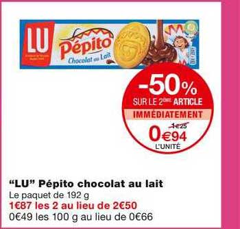 "lu" Pépito Chocolat Au Lait