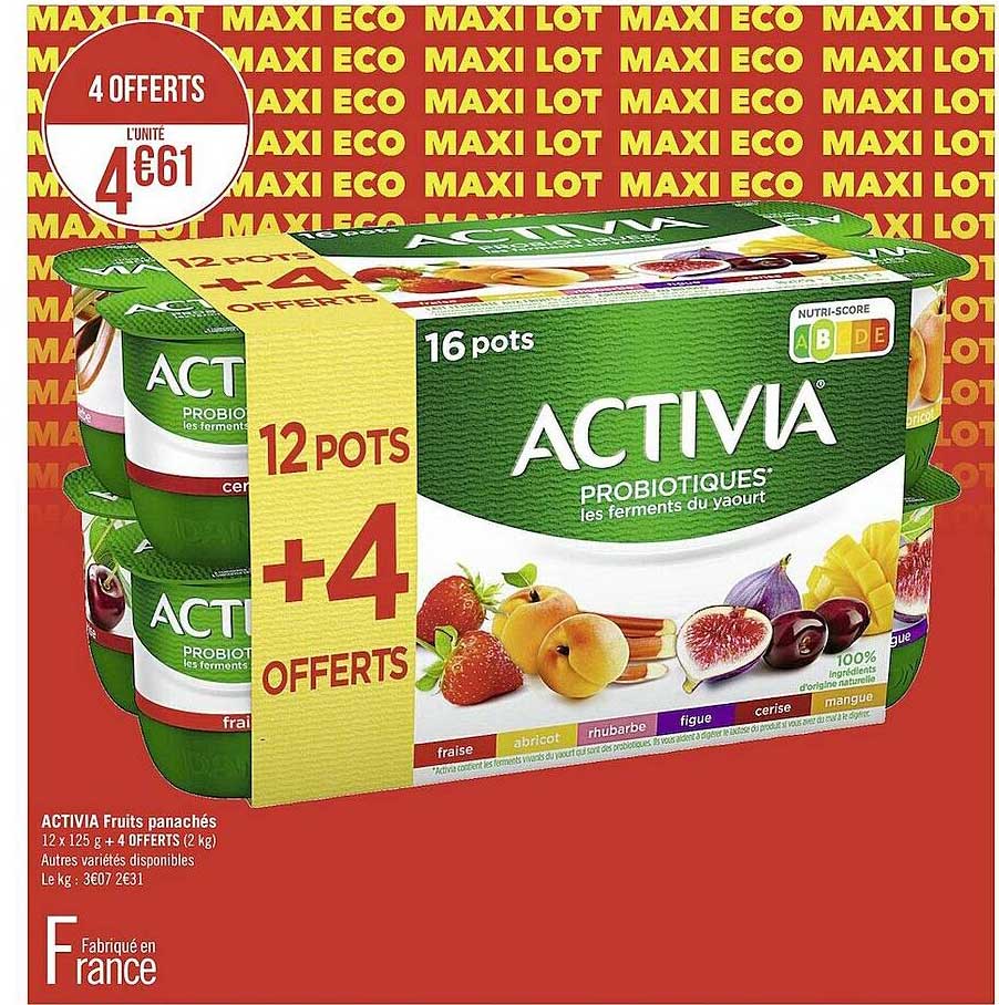 Activia Fruits Panachés