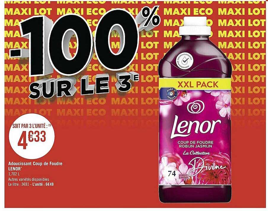 adoucissant coup de foudre lenor