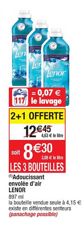 adoucissant envolée d'air lenor