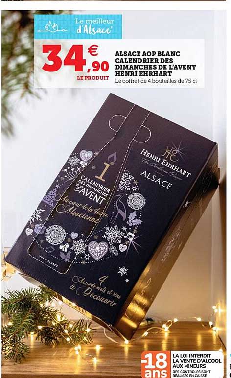 alsace aop blanc calendrier des dimanches de l'avent henri ehrhart