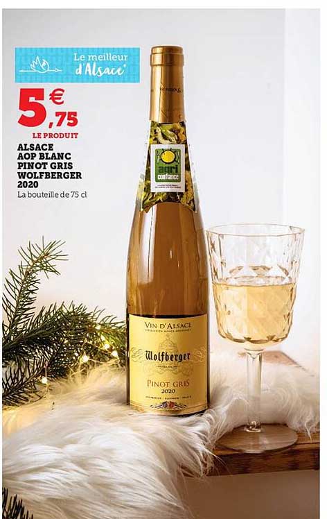 alsace aop blanc pinot gris wolfberger 2020