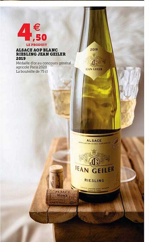 alsace aop blanc riesling jean geiler 2019