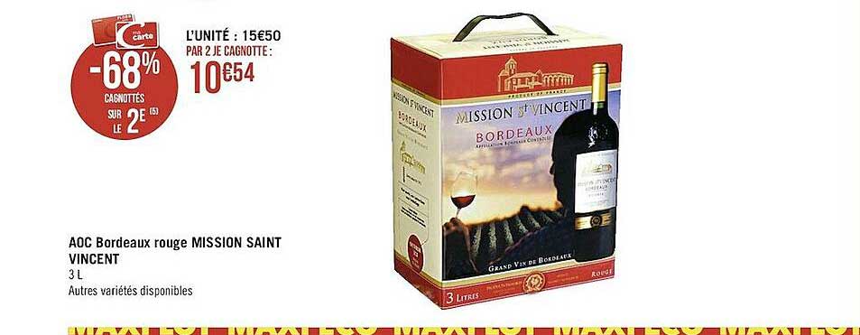 aoc bordeaux rouge mission saint vincent
