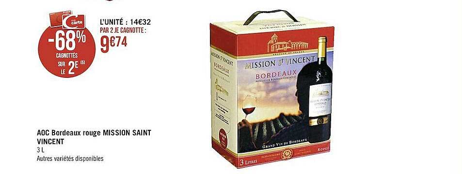 aoc bordeaux rouge mission saint vincent