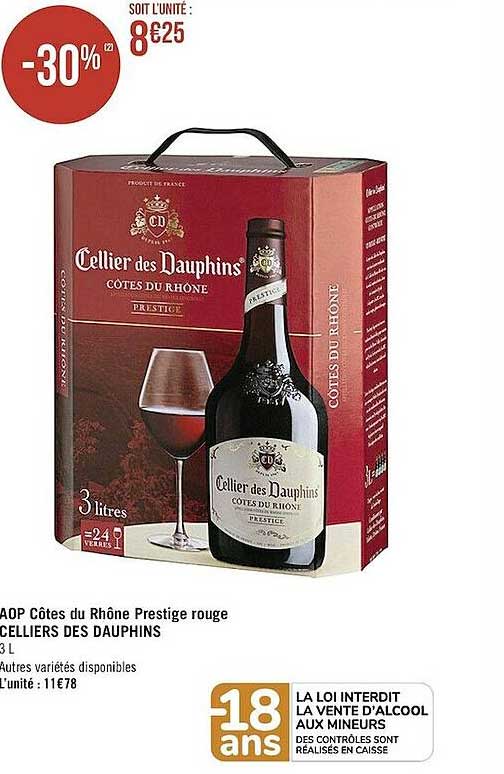 Aop Côtes Du Rhône Prestige Rouge Celliers Des Dauphins