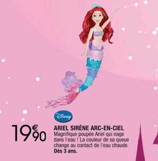ariel sirène arc-en-ciel disney