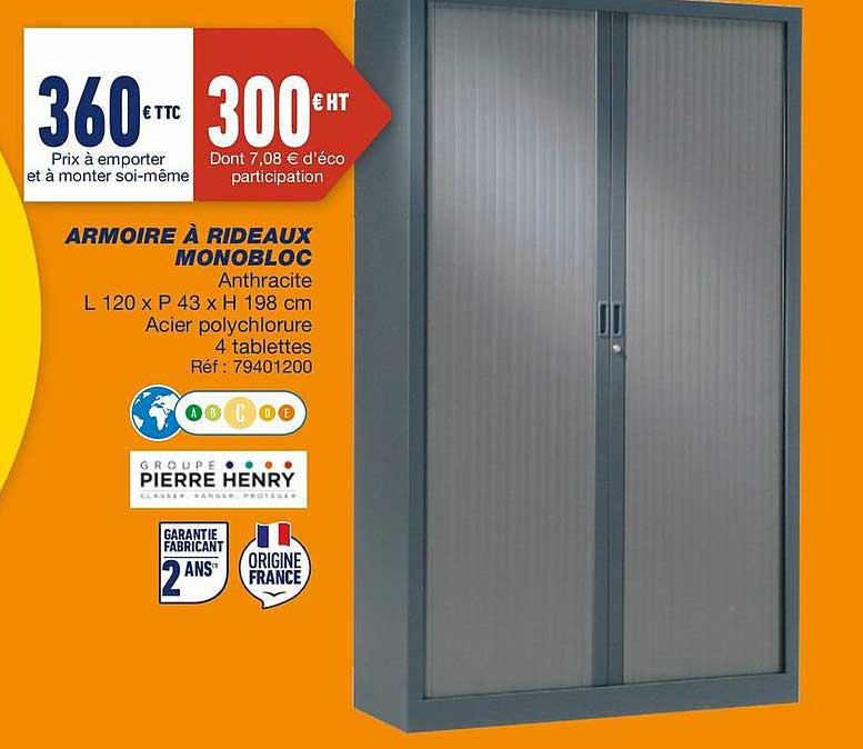 Armoire à Rideaux Monobloc Pierre Henry