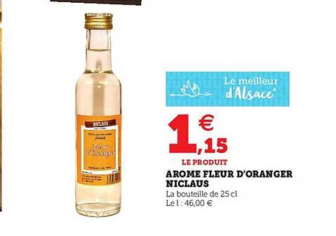 arôme fleur d'oranger niclaus