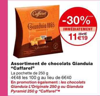 assortiment de chocolats gianduia "caffarel"